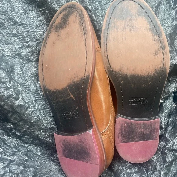 Johnston & Murphy Brown Leather Oxford Shoes - Picture 3 of 4